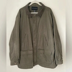 Vintage Barn Jacket Men’s XXL Croft & Barrow Chore Coat Leather Blanket Lined